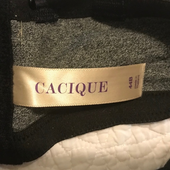 Cacique cotton boost plunge dark heather gray bra (44B) - Picture 9 of 11